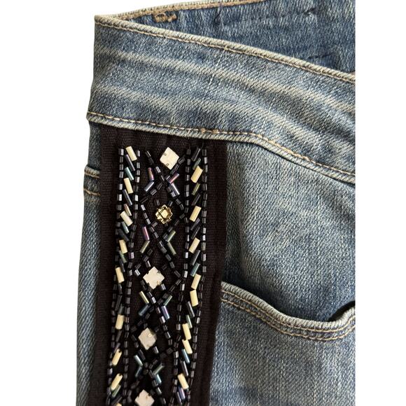 PAIGE Verdugo Embellished Tuxedo Stripe Skinny Jeans size 28 - Picture 10 of 10